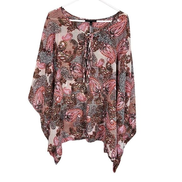 Lane Bryant Tops - Lane Bryant Top Women 16 Floral Kimono Boho Western Indie 80s Retro Mature Artsy